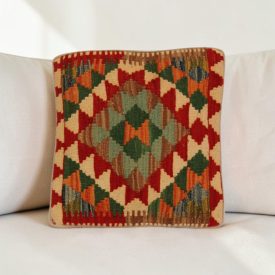 Avtentična prevleka za blazino iz kilima 40x40 ročno tkana blazina