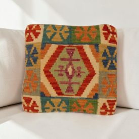 Ročno tkana kilimska prevleka za blazino 40x40 avtentična dekorativna blazina