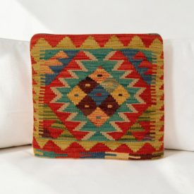 Ročno tkana kilimska prevleka za blazino 40x40 avtentična dekorativna blazina