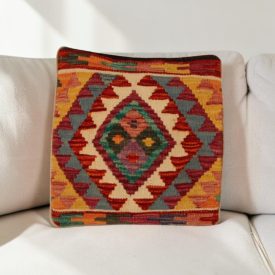 Kilimska dekorativna blazina 40x40 ročno tkana prevleka za blazino