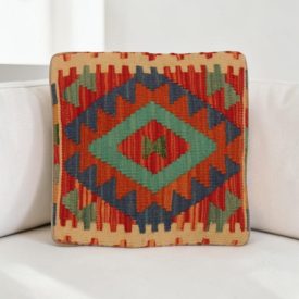 Kilimska dekorativna blazina 40x40 ročno tkana prevleka za blazino