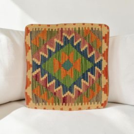 Kilimska dekorativna blazina 40x40 ročno tkana prevleka za blazino