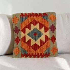 Kilimska dekorativna blazina 40x40 ročno tkana prevleka za blazino