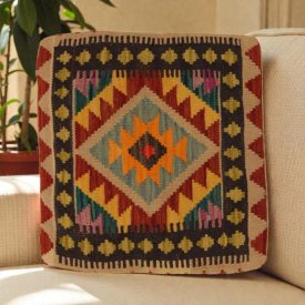 Prevleka za blazino afgan kilim 50x50 ročno tkana blazina