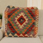 Prevleka za blazino afgan kilim 50x50 ročno tkana blazina
