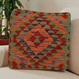 Prevleka za blazino afgan kilim 50x50 ročno tkana blazina