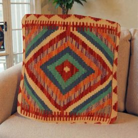   Kilim dekorativna blazina 50x50 ročno tkana prevleka za blazino