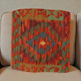 Prevleka za blazino afgan kilim 50x50 ročno tkana blazina