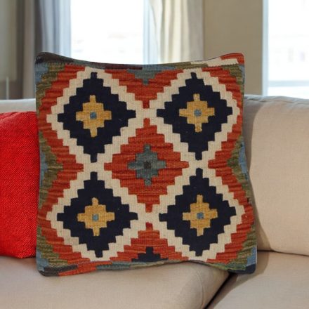 Afghan Kilim prevleka za blazino 45x45 ročno tkana blazina