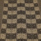 Eleganten moški in ženski šal 215x105 sivo-črn z avtentičnim vzorcem