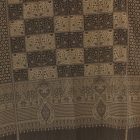 Eleganten moški in ženski šal 215x105 sivo-črn z avtentičnim vzorcem