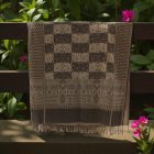 Eleganten moški in ženski šal 215x105 sivo-črn bombažni šal