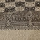 Eleganten moški in ženski šal 215x105 sivo-črn bombažni šal