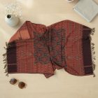 Eleganten šal 215x105 vijolično-modri tanek ženski šal