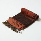 Eleganten šal vijolično-zeleni 215x105 tanek ženski šal