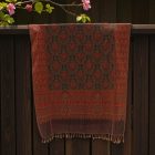 Eleganten šal vijolično-zeleni 215x105 tanek ženski šal