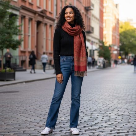 Ženski šal rdeč 215x105 eleganten ženska ruta za ramena