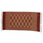Šal sivo-bordo 215x105 eleganten ženska ruta iz bombaža