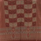 Šal sivo-bordo 215x105 eleganten ženska ruta iz bombaža