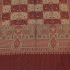 Šal sivo-bordo 215x105 eleganten ženska ruta iz bombaža