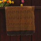 Šal črno-zlat 215x105 eleganten ženski šal iz bombaža