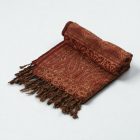 Eleganten ženski šal 215x105 bordo-bež z avtentičnim vzorcem