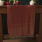 Eleganten ženski šal 215x105 bordo-bež z avtentičnim vzorcem