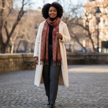 Eleganten ženski šal 215x105 bordo bombažna ruta