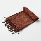 Eleganten ženski šal 215x105 bordo bombažna ruta