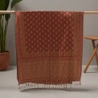 Eleganten ženski šal 215x105 bordo bombažna ruta