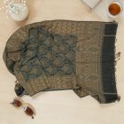 Eleganten šal 215x105 zelen tanek ženski moški šal
