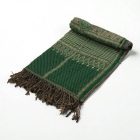 Orientalski šal 215x105 zeleni bombažni šal
