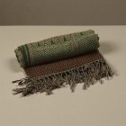 Ženski šal 215x105 zeleno-rjav eleganten ženski šal