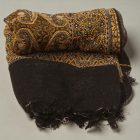 Eleganten šal zlato-črn 215x105 tanek ženska ruta