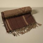 Šal z orientalskim vzorcem rjav 215x105 bombažna ruta