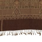 Šal z orientalskim vzorcem rjav 215x105 bombažna ruta