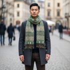 Velika zelena ruta 215x105 velik ženski in moški šal