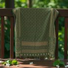 Velika zelena ruta 215x105 velik ženski in moški šal