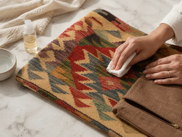 Kako čistiti in negovati Kilim prevleke za blazine?