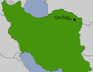 Zemljevid mesta Quchan